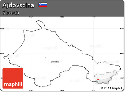Blank Simple Map of Ajdovscina, cropped outside