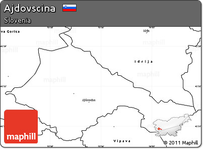 Blank Simple Map of Ajdovscina