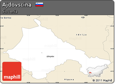 Classic Style Simple Map of Ajdovscina