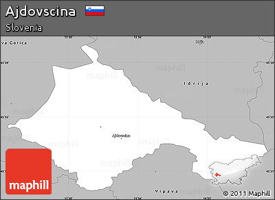 Gray Simple Map of Ajdovscina