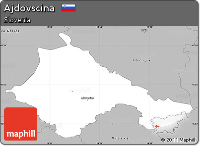 Gray Simple Map of Ajdovscina