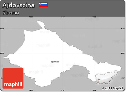 Gray Simple Map of Ajdovscina, single color outside