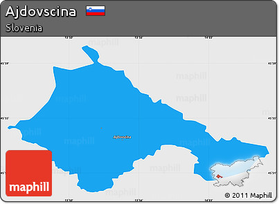 Political Simple Map of Ajdovscina, single color outside