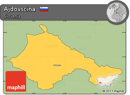 Savanna Style Simple Map of Ajdovscina, cropped outside