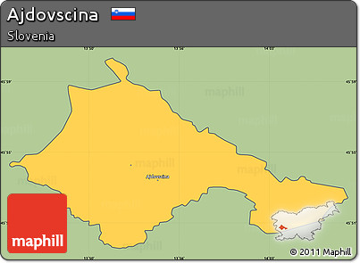 Savanna Style Simple Map of Ajdovscina, cropped outside