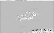 Gray 3D Map of Bovec, single color outside