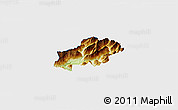 Physical 3D Map of Bovec, single color outside