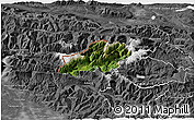 Satellite 3D Map of Bovec, desaturated