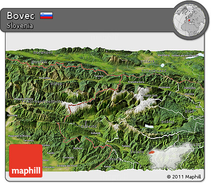 Satellite 3D Map of Bovec