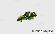 Satellite 3D Map of Bovec, single color outside