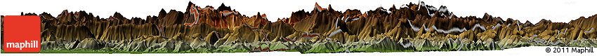 Physical Horizon Map of Bovec, darken