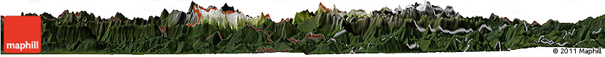 Satellite Horizon Map of Bovec, darken
