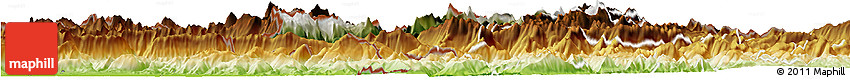 Satellite Horizon Map of Bovec, physical outside