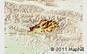 Physical Map of Bovec, lighten