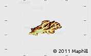Physical Map of Bovec, single color outside