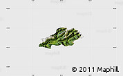 Satellite Map of Bovec, single color outside