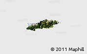 Satellite Panoramic Map of Bovec, single color outside