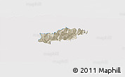 Shaded Relief Panoramic Map of Bovec, single color outside