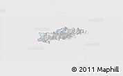 Silver Style Panoramic Map of Bovec, single color outside