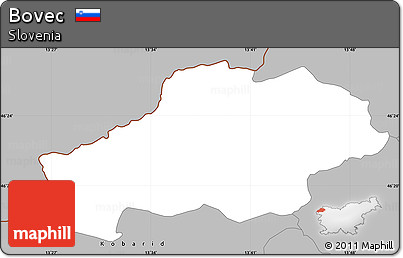 Gray Simple Map of Bovec