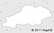 Silver Style Simple Map of Bovec, cropped outside