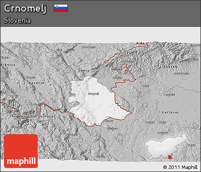 Gray 3D Map of Crnomelj