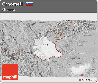 Gray 3D Map of Crnomelj