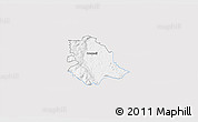 Silver Style 3D Map of Crnomelj, single color outside