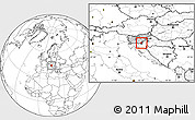 Blank Location Map of Crnomelj, highlighted country