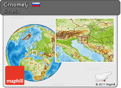 Physical Location Map of Crnomelj