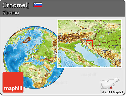 Physical Location Map of Crnomelj