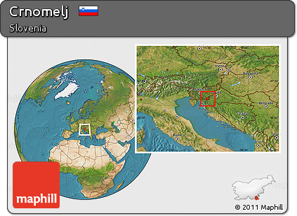 Satellite Location Map of Crnomelj