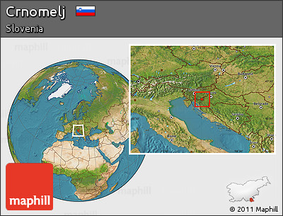 Satellite Location Map of Crnomelj