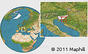 Satellite Location Map of Crnomelj, highlighted country
