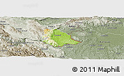 Physical Panoramic Map of Crnomelj, semi-desaturated