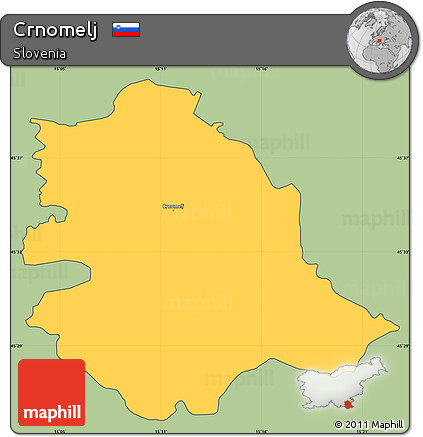 Savanna Style Simple Map of Crnomelj, cropped outside