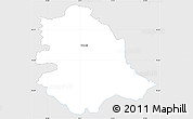 Silver Style Simple Map of Crnomelj, single color outside