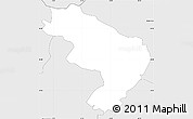 Silver Style Simple Map of Gornji Petrovci