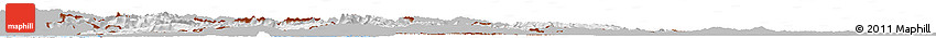 Gray Horizon Map of Slovenia, single color outside