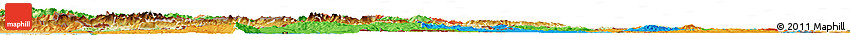 Physical Horizon Map of Slovenia, political outside, shaded relief sea