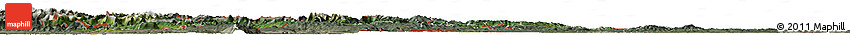 Satellite Horizon Map of Slovenia, semi-desaturated