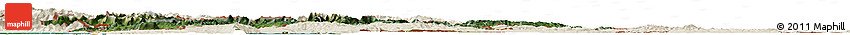 Satellite Horizon Map of Slovenia, shaded relief outside, satellite sea