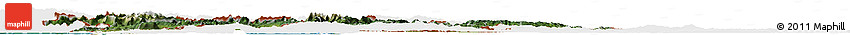Satellite Horizon Map of Slovenia, single color outside