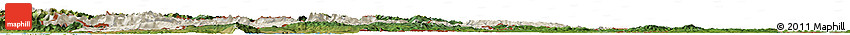 Shaded Relief Horizon Map of Slovenia, satellite outside, shaded relief sea