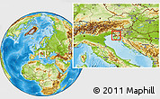 Physical Location Map of Hrpelje-Kozina