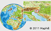 Physical Location Map of Ivancna Gorica, highlighted country