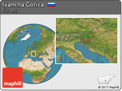 Satellite Location Map of Ivancna Gorica