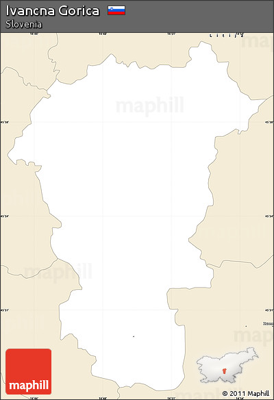 Classic Style Simple Map of Ivancna Gorica