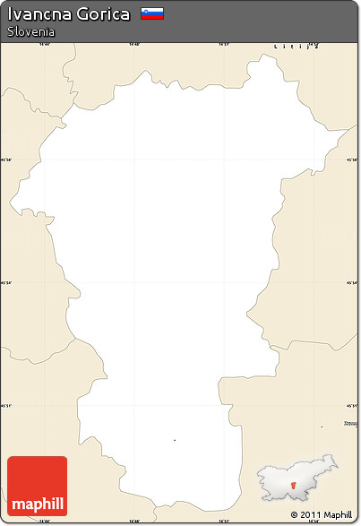 Classic Style Simple Map of Ivancna Gorica