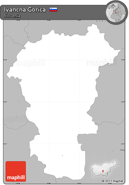 Gray Simple Map of Ivancna Gorica